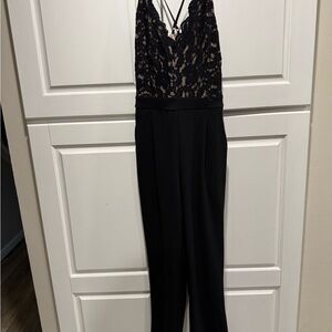 Lulus Black Lace Jumpsuit